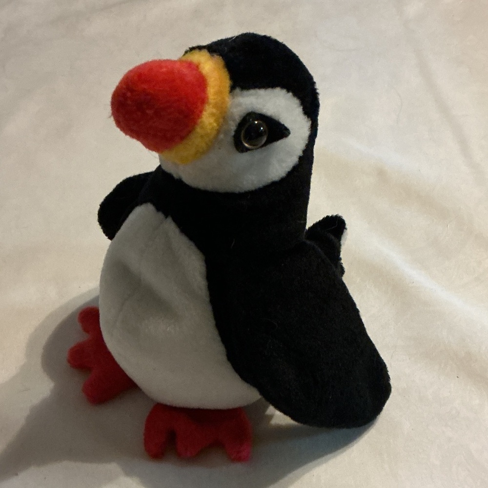 Ty Beanie Baby Puffin Beanie Baby Plush - Puffer - Black, White, Red, Yellow